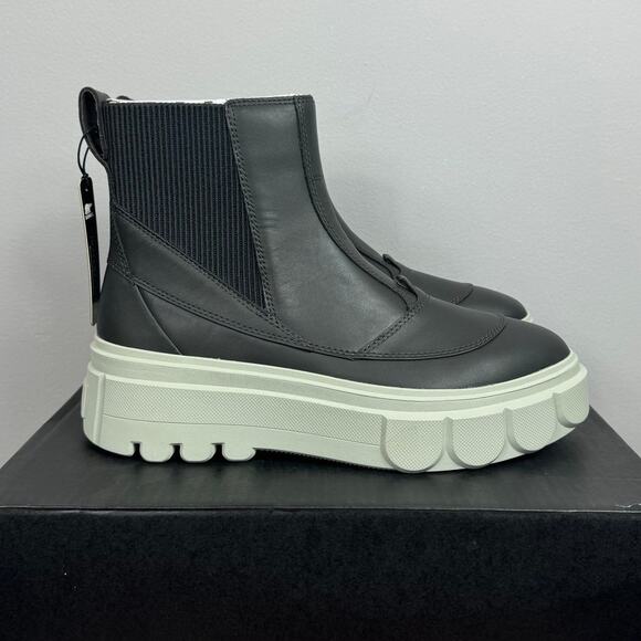 New Sorel Caribou X Boot Chelsea WP in Jet, Pixel Leather Women's Size 11 - Picture 5 of 9